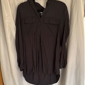 Women’s Black Button-Up Shirt